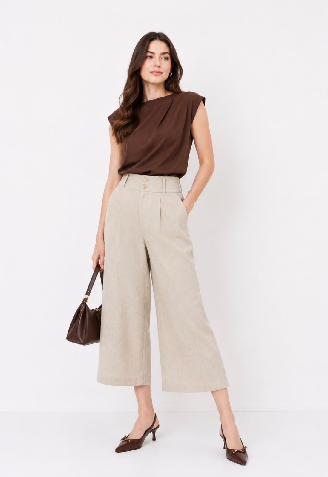 Calça de Linho Pantacourt