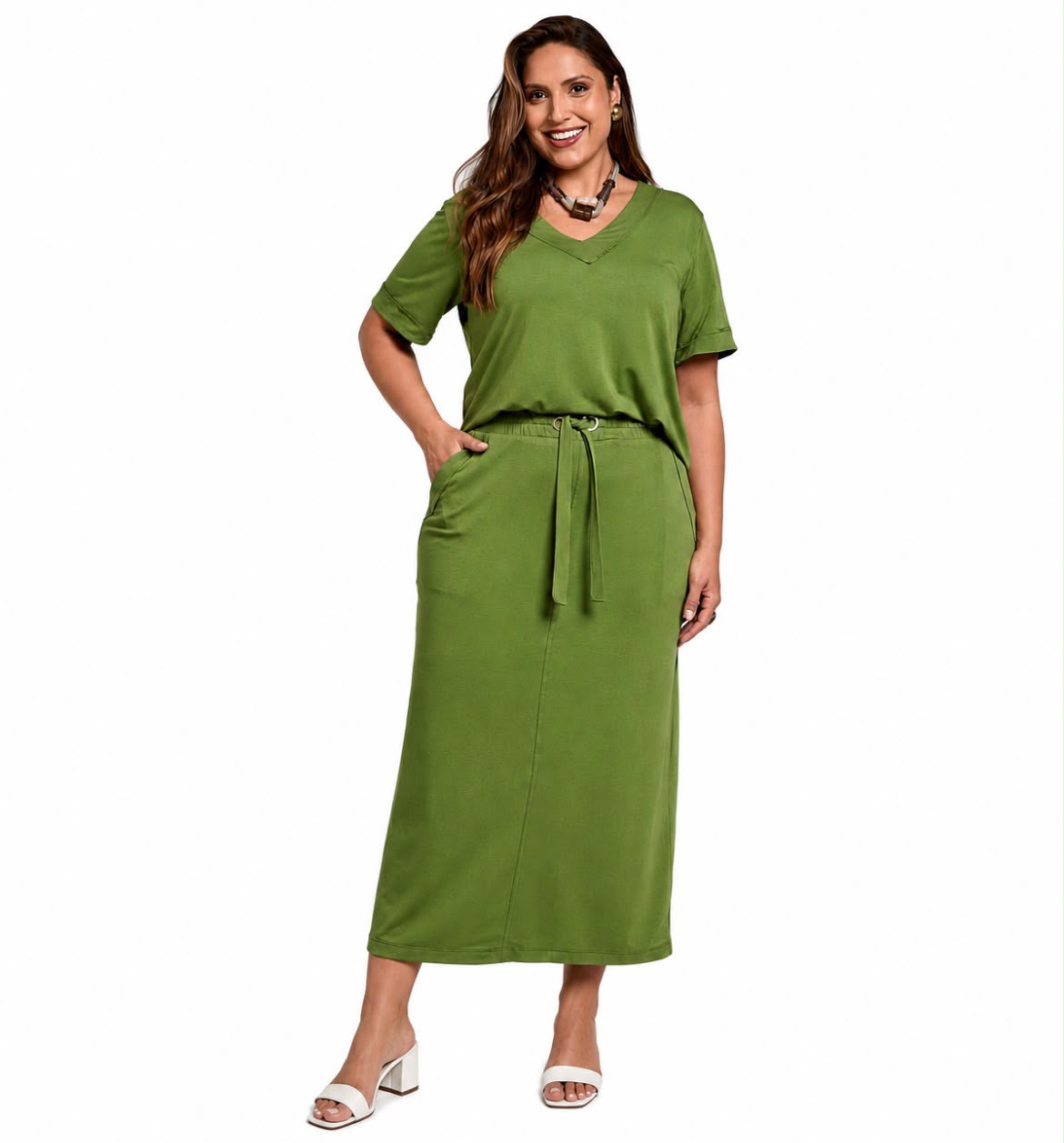 Conjunto Verde Plus Size