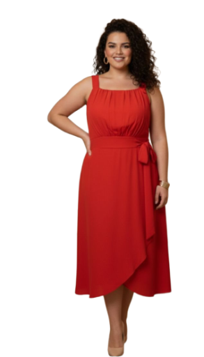 Vestido Midi Vermelho