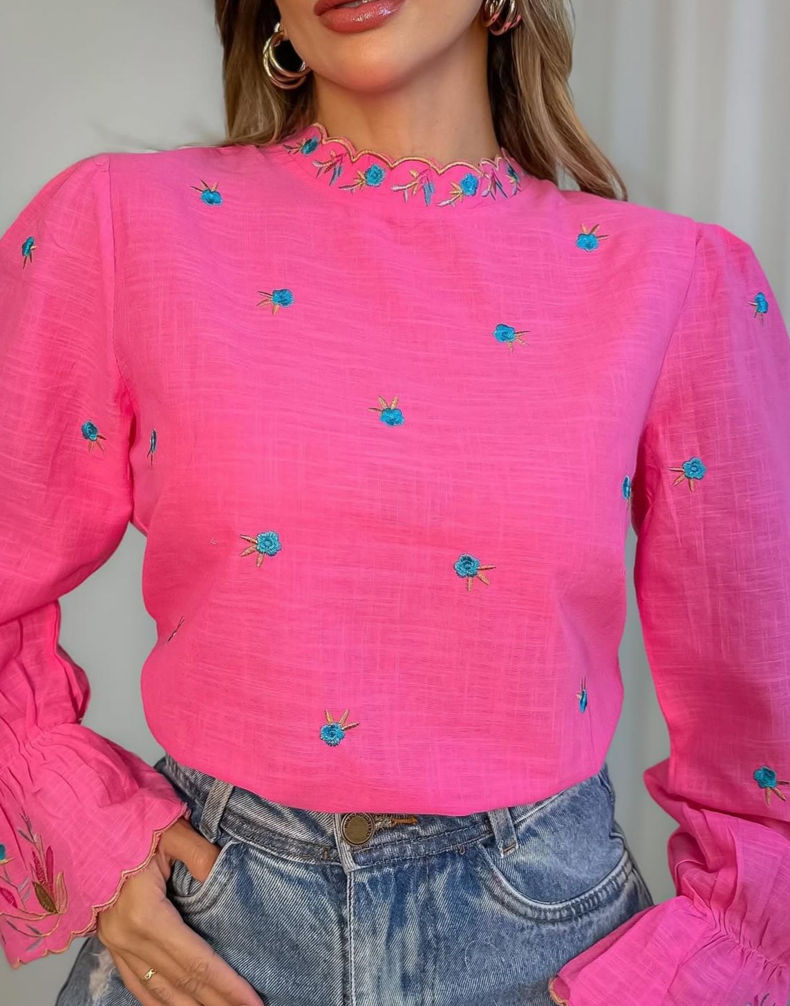 Blusa  Bordada