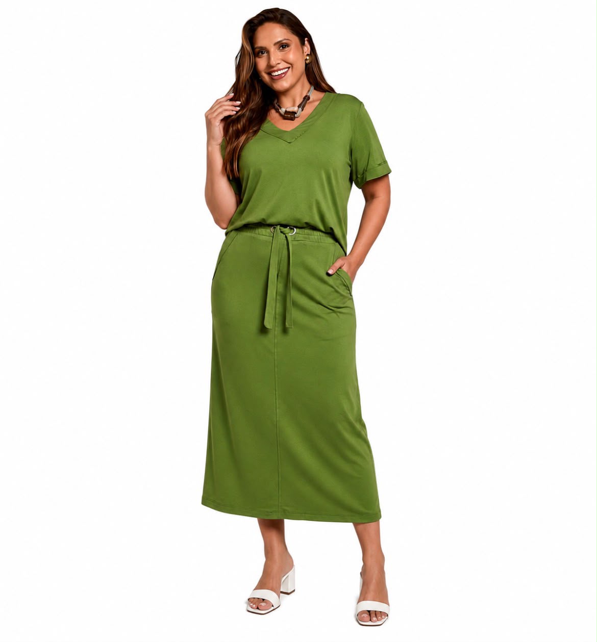 Conjunto Verde Plus Size