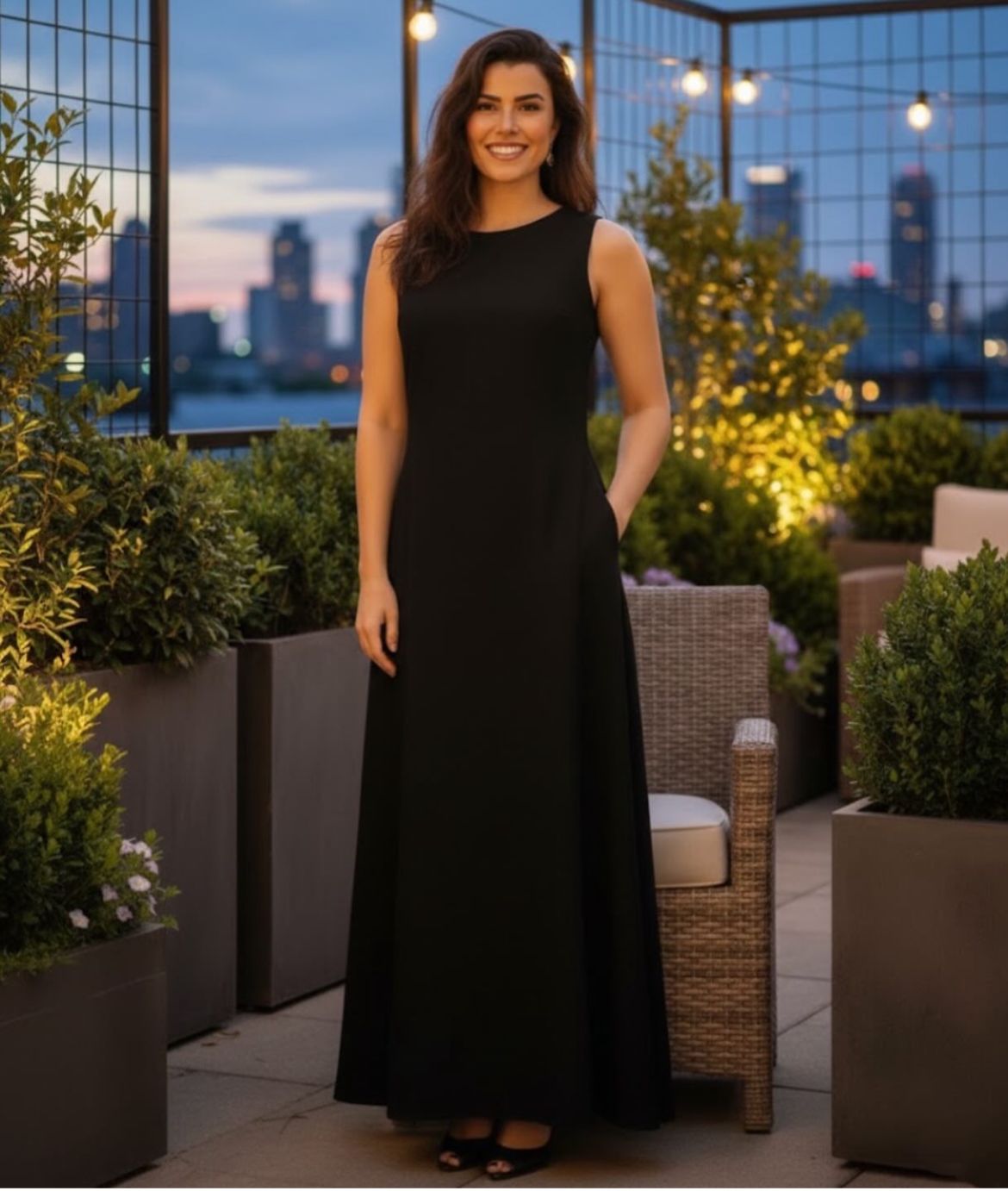 Vestido Longo  Sem Mangas