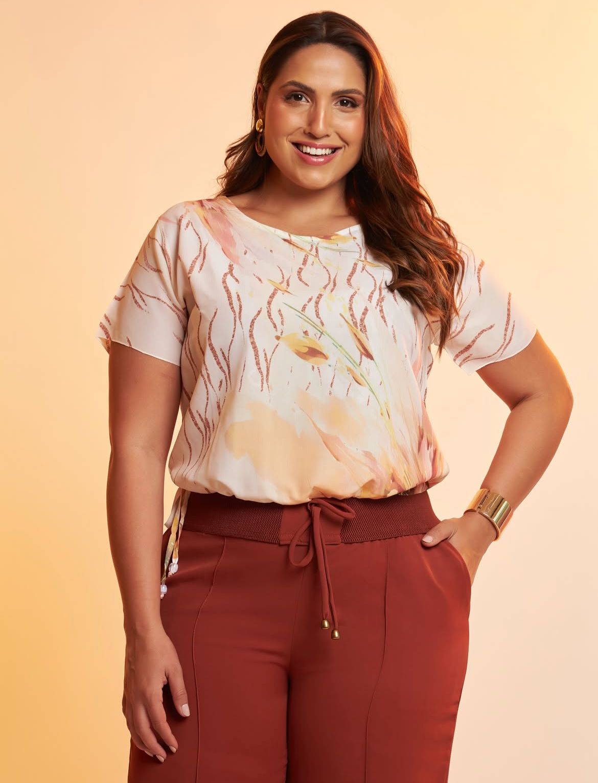 Blusa Estampada Manga Curta