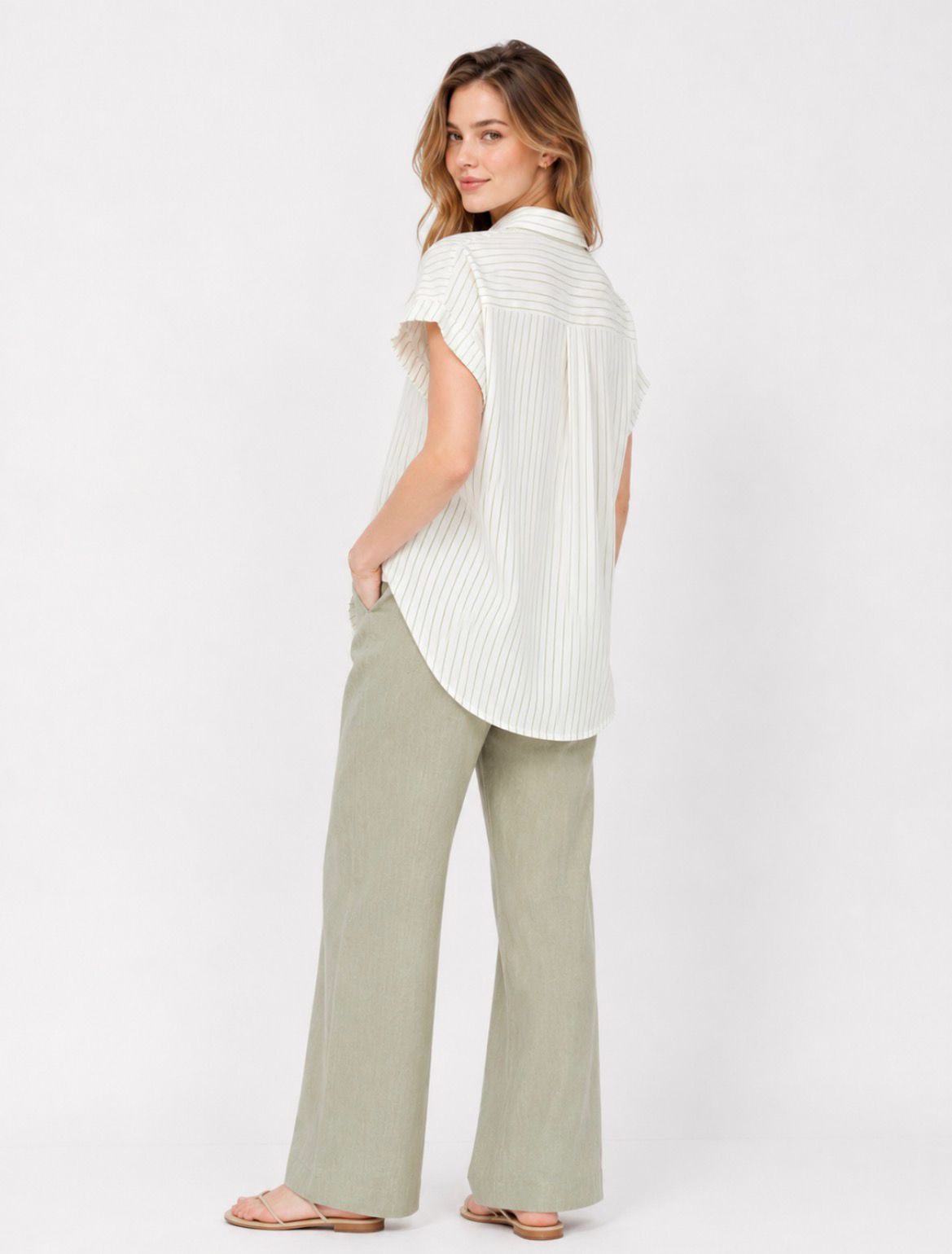 Camisa Listrada Feminina