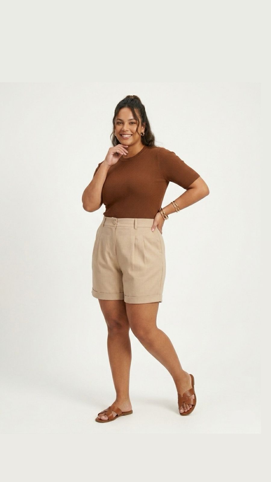 Short Bege Alfaiataria