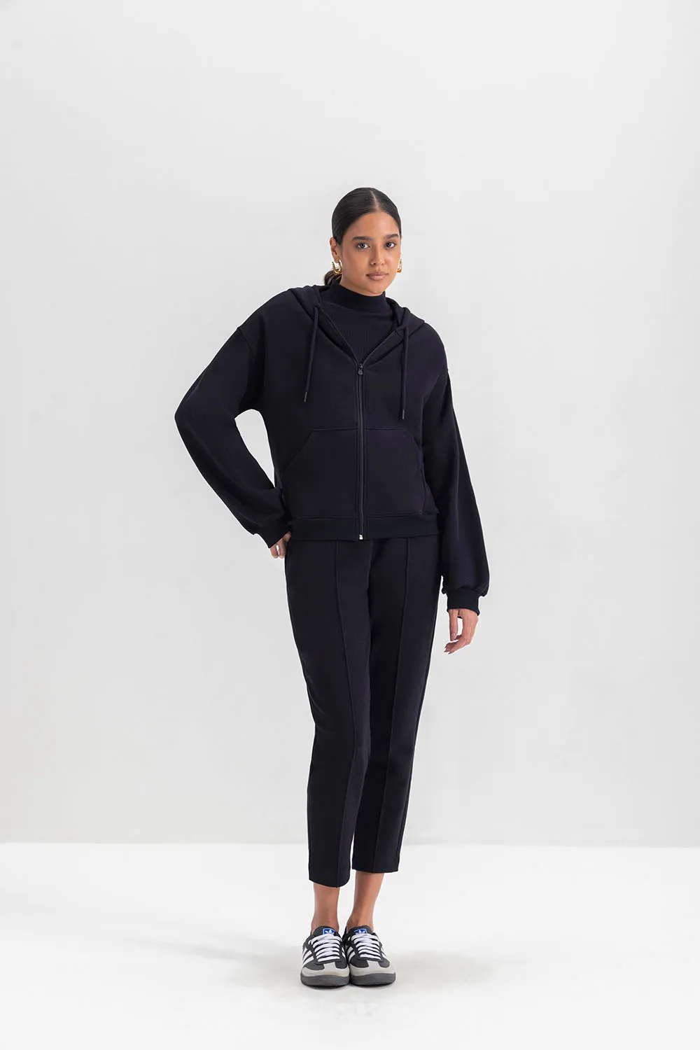 Jaqueta Moletom Feminino Preto