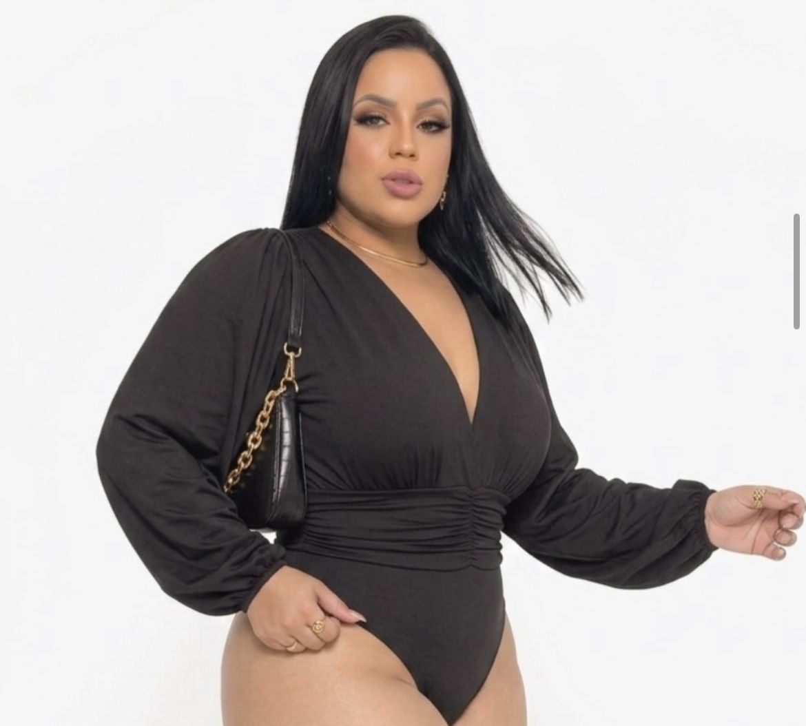 Body Preto Plus Size