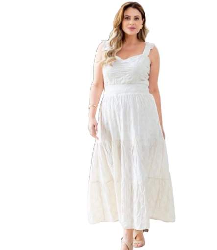 Vestido Linho Texturizado