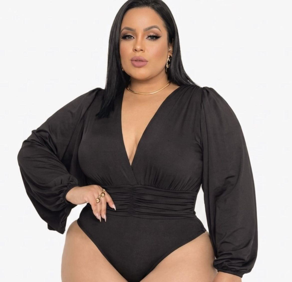 Body Preto Plus Size