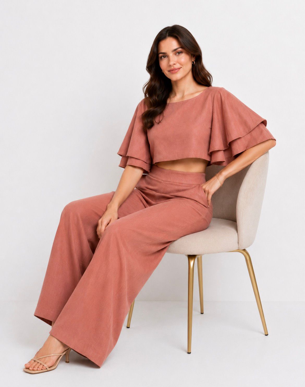 Conjunto Cropped e Calça 