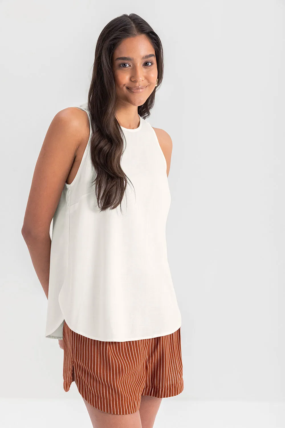 Blusa Regata Feminina Branca