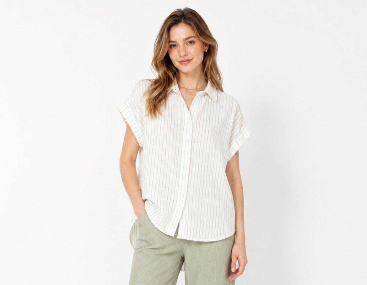 Camisa Listrada Feminina