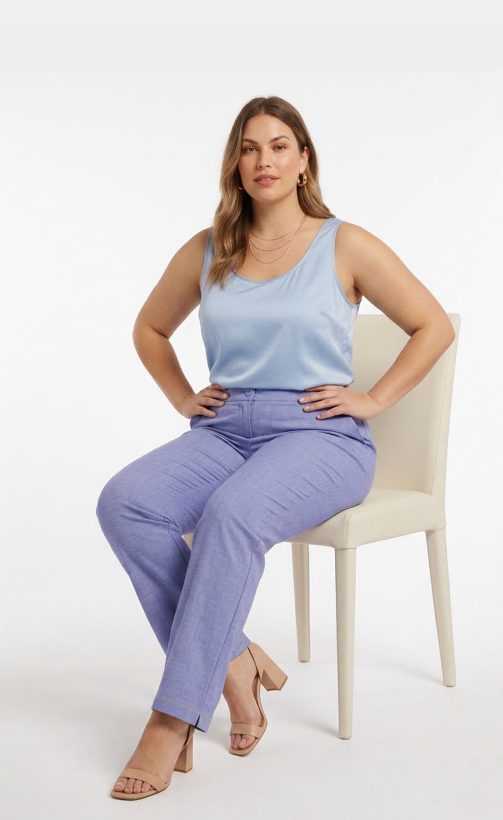 Calça Reta Lavanda
