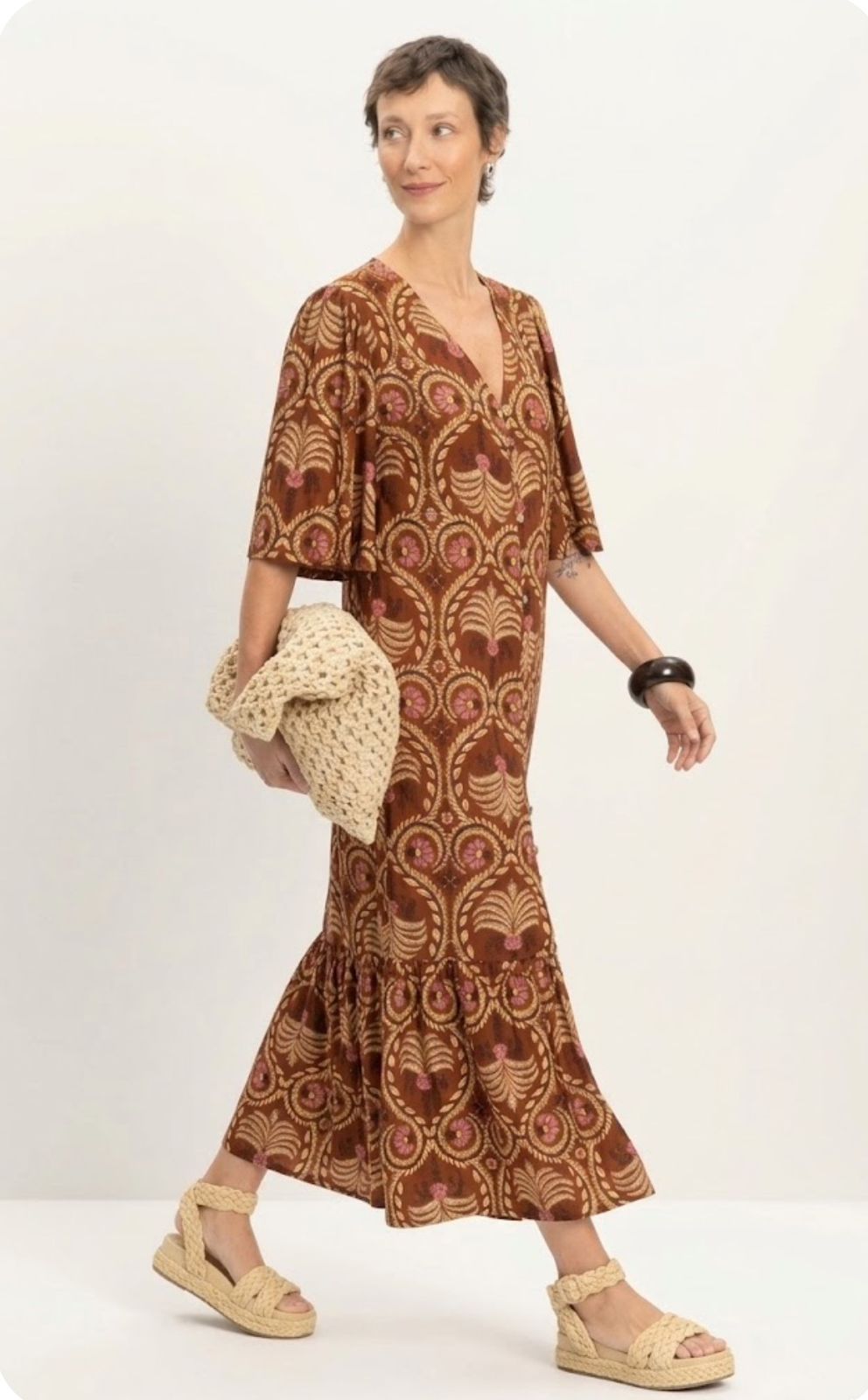 Vestido Midi Estampado