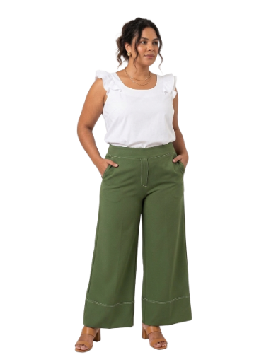 Calça Pantalona Verde