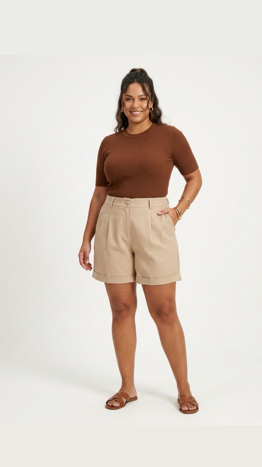 Short Bege Alfaiataria