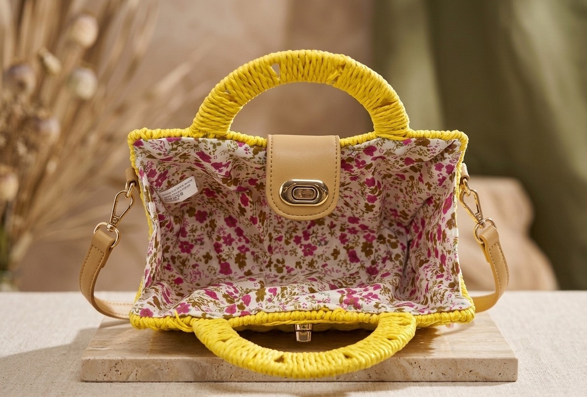 Bolsa de Palha Amarela