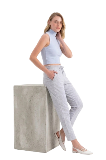Calça Jogger Feminina Cinza