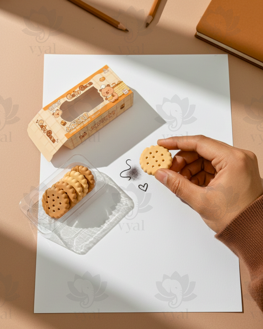 The "Cookie Jar" Capybara Eraser Set