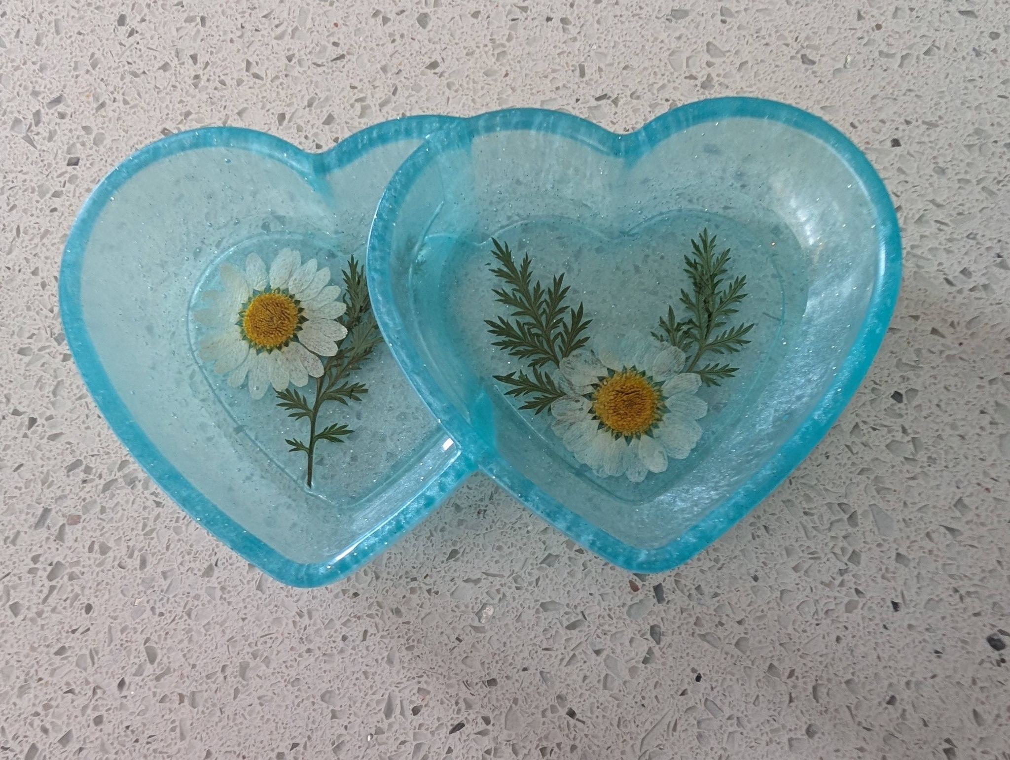 Heart-Shaped Resin Trinket Dish