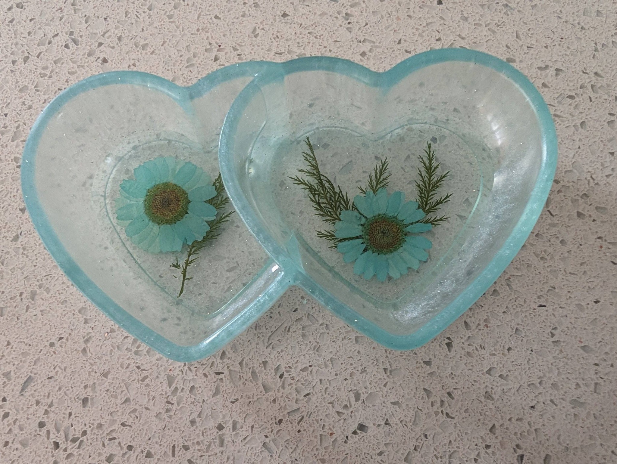 Heart-Shaped Resin Trinket Dish