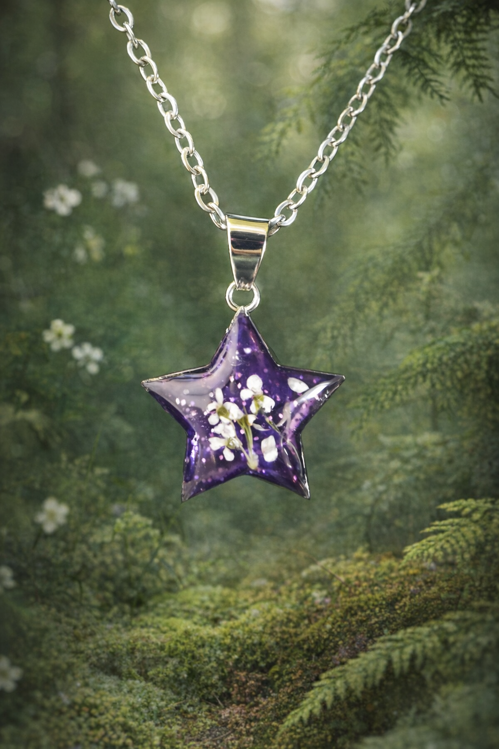 Purple Star Pendant Necklace