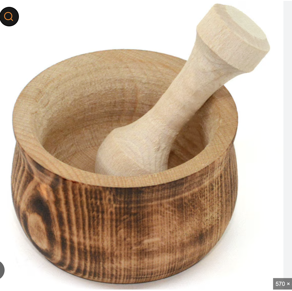 Mortero de madera