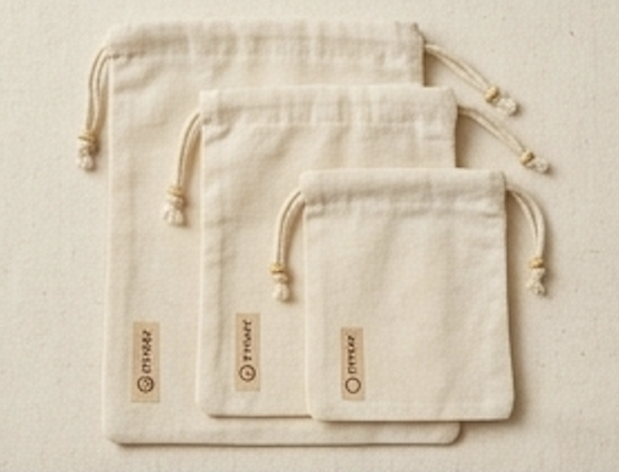 Set de bolsas de algodón