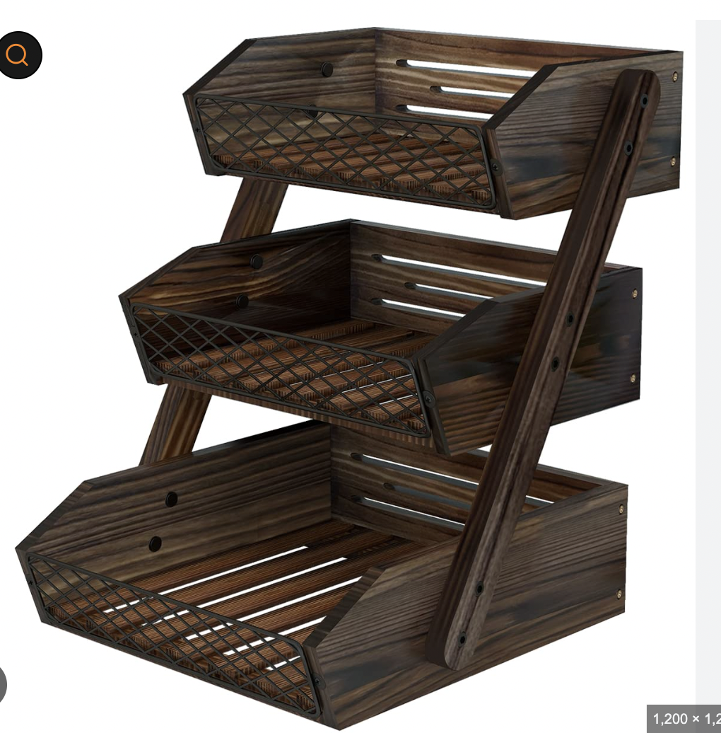 Estante de madera de 3 niveles