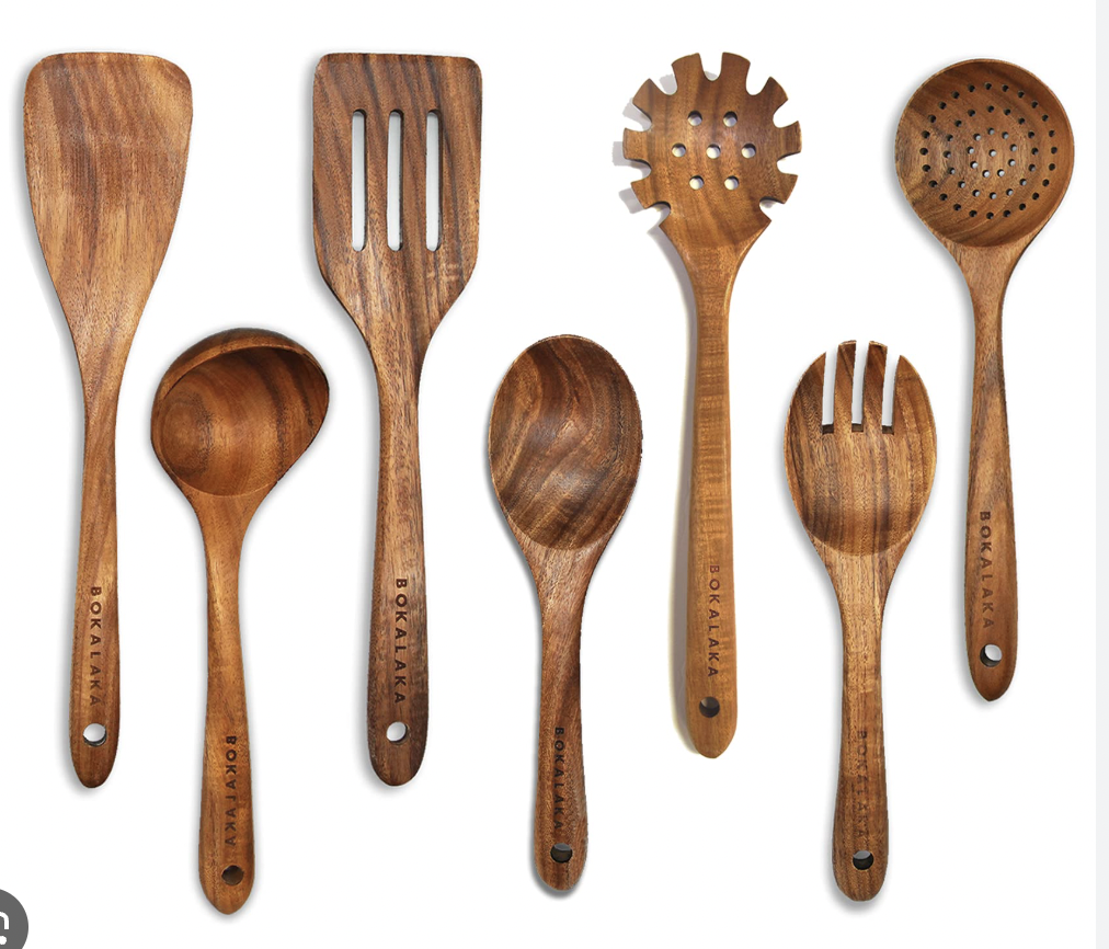 Juego de utensilios de cocina de madera