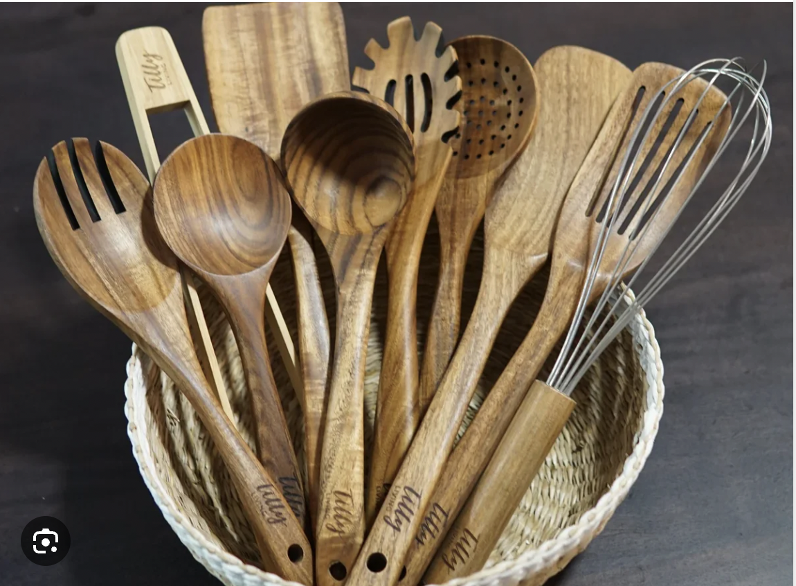 Set de utensilios de cocina de madera