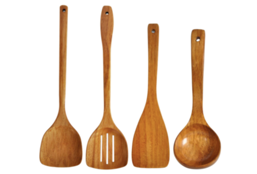 Juego de utensilios de cocina de madera
