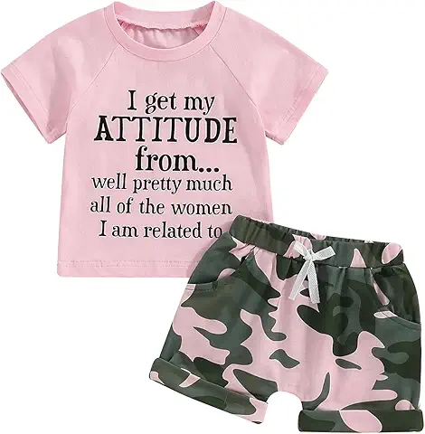 Girl's Attitude Pink Outfit Set