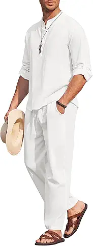 Men's White Linen Outfit
