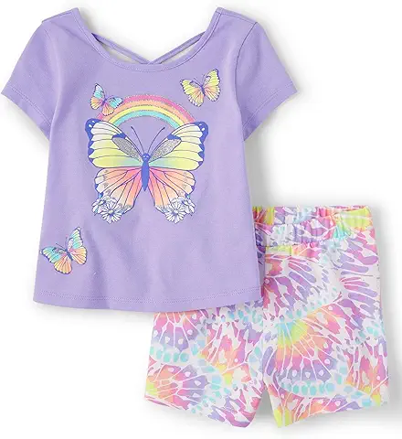 Girls' Butterfly Rainbow Outfit Set