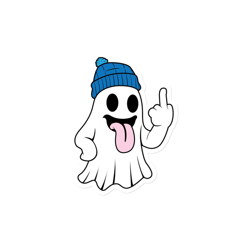 Ghost Wearing A Beanie Flipping Off The World Magnet