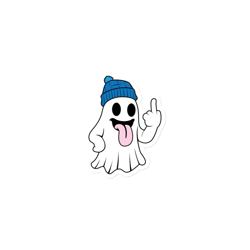 Ghost Wearing A Beanie Flipping Off The World Magnet