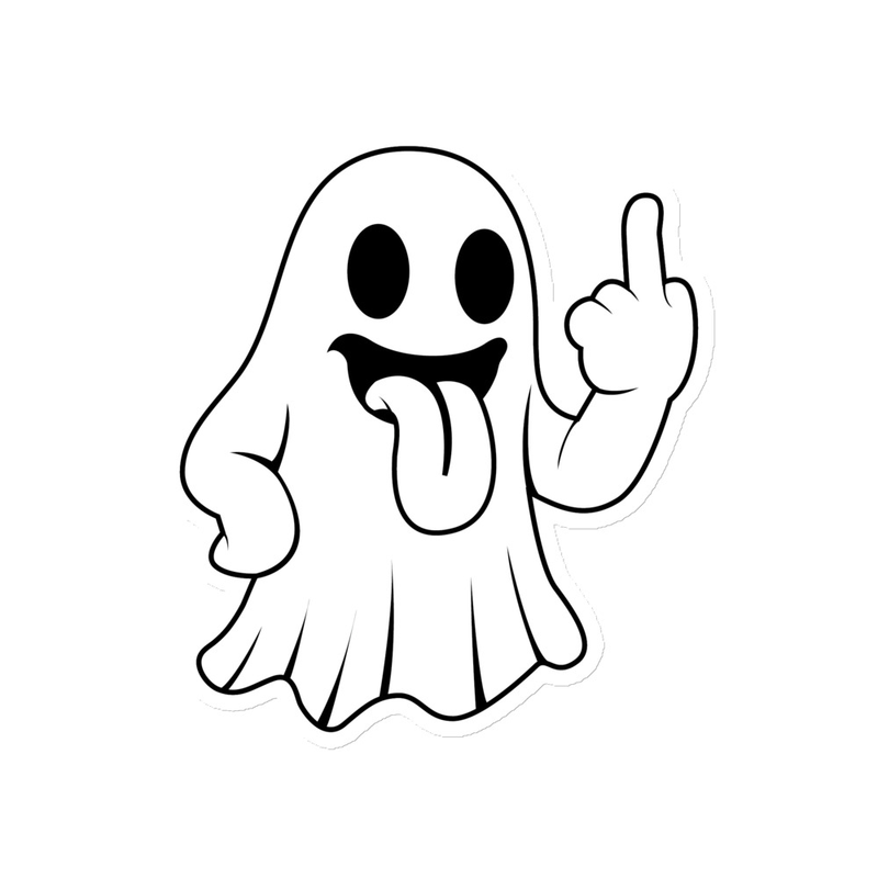 Ghost Flipping Off  The World Magnet