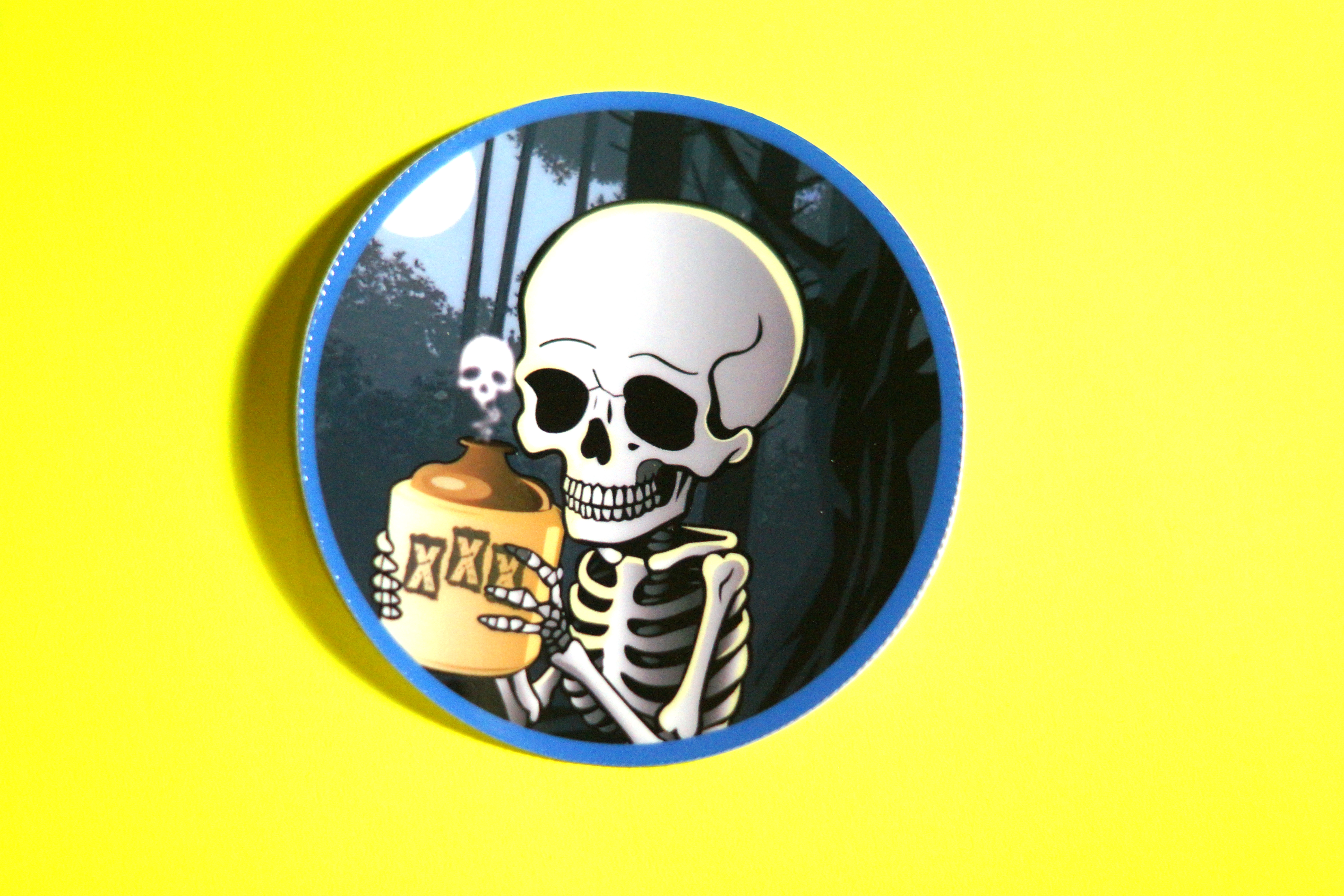 Moonshine Can Kill Ya Skeleton Sticker