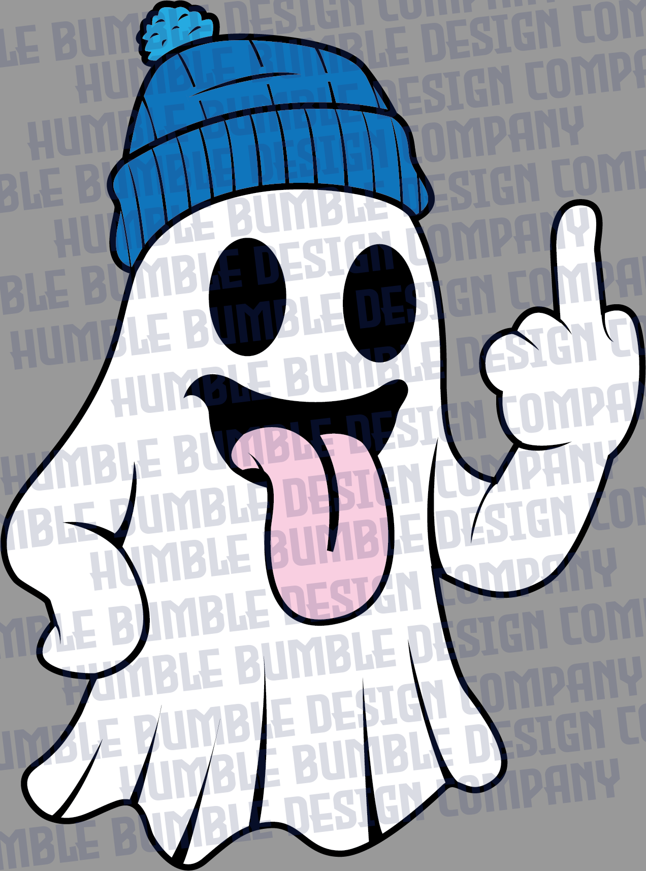 Ghost Wearing A Beanie Flipping Off The World Magnet