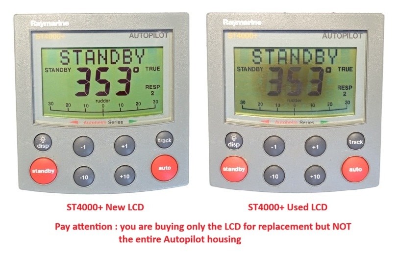 Dalle d'affichage LCD neuve pour boîtier d'autopilote Raymarine ST4000+ et ST5000+