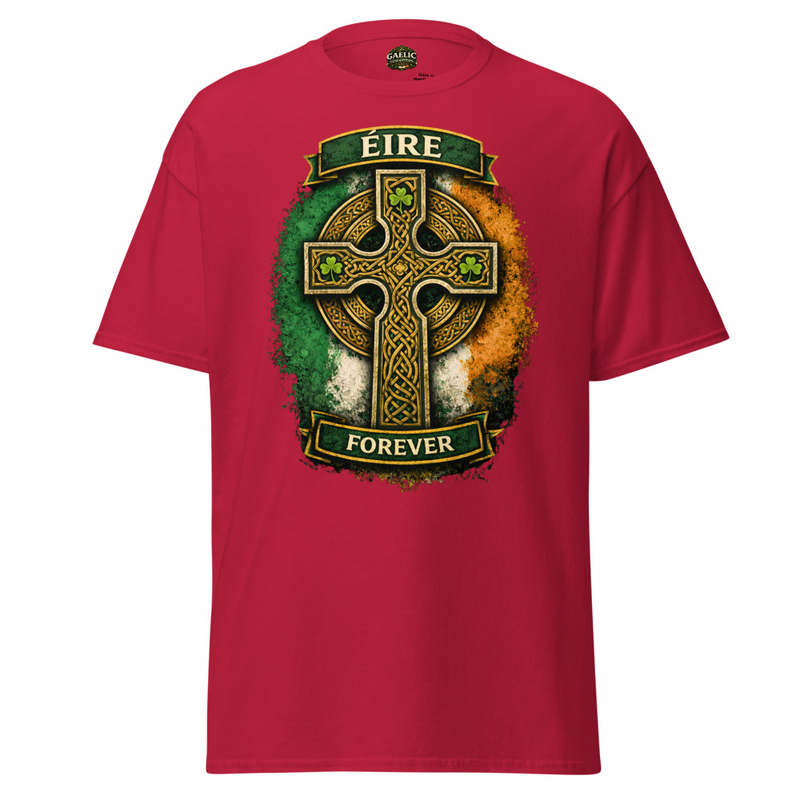 Éire Forever Celtic Cross Tee - Irish Heritage Printed T-shirt