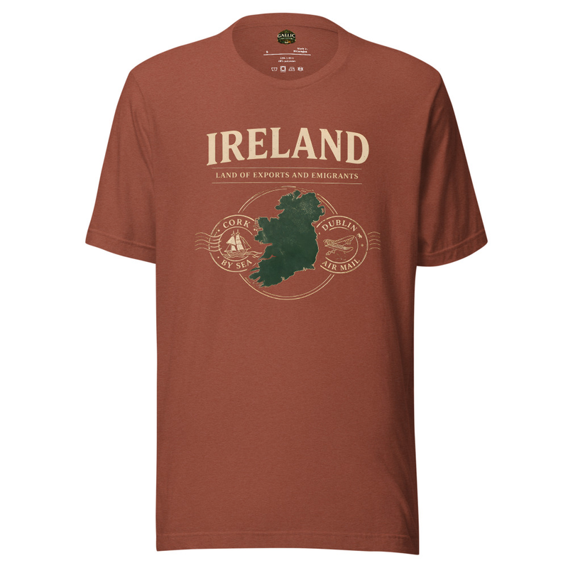 IRELAND | Land of Exports and Emigrants T-Shirt – Irish Heritage Diaspora Tee