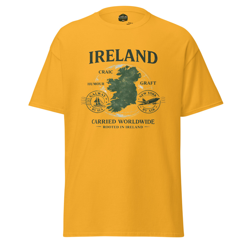 Ireland Carried Worldwide T-Shirt – Irish Diaspora Travel Tee