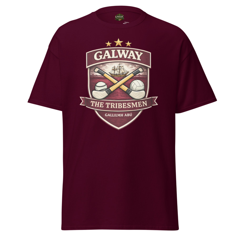 Galway The Tribesmen T-Shirt – Galway GAA-Inspired Gaelic Football & Hurling Tee