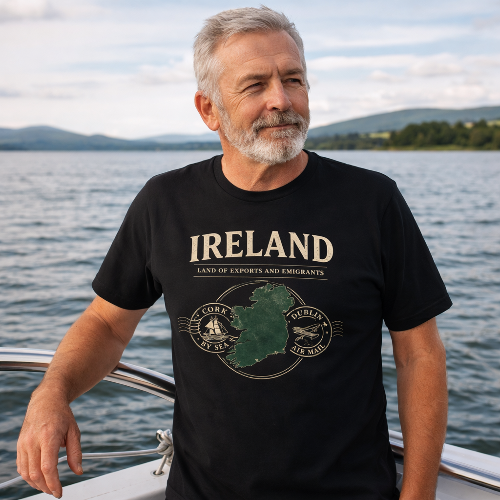 IRELAND | Land of Exports and Emigrants T-Shirt – Irish Heritage Diaspora Tee