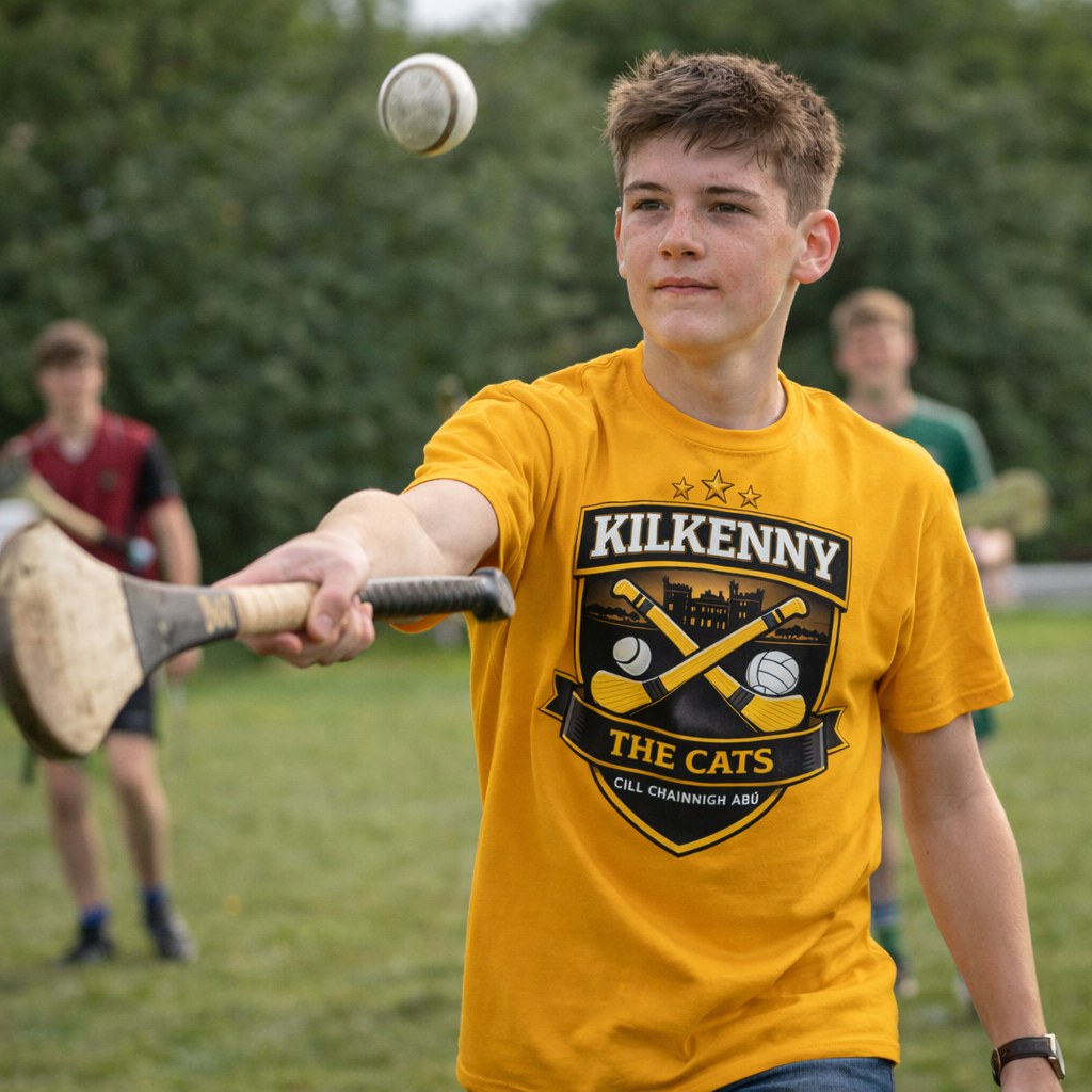 Kilkenny The Cats T-Shirt – Kilkenny GAA-Inspired Gaelic Football & Hurling Tee