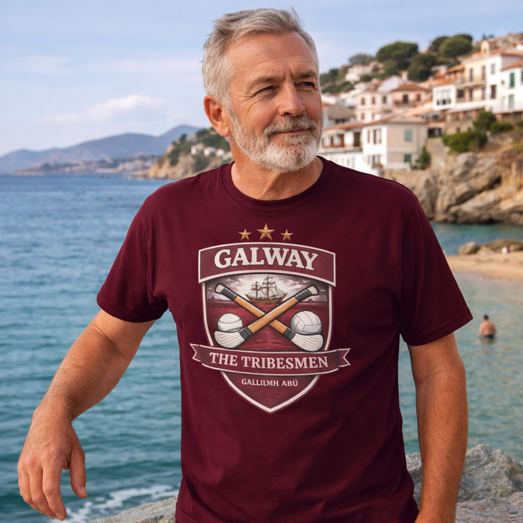 Galway The Tribesmen T-Shirt – Galway GAA-Inspired Gaelic Football & Hurling Tee