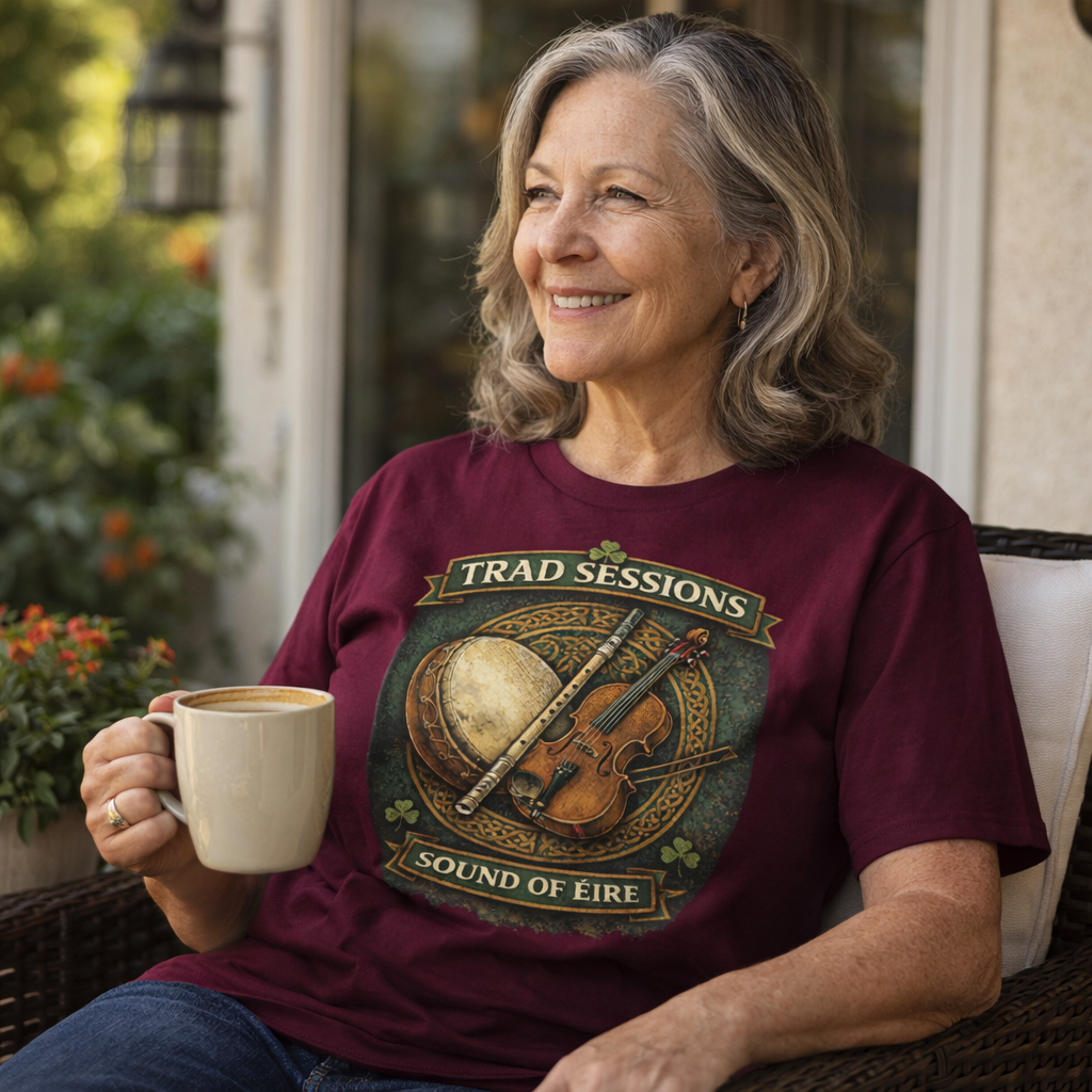 Trad Sessions – Sound of Éire Irish Music T-Shirt | Celtic Folk Tee