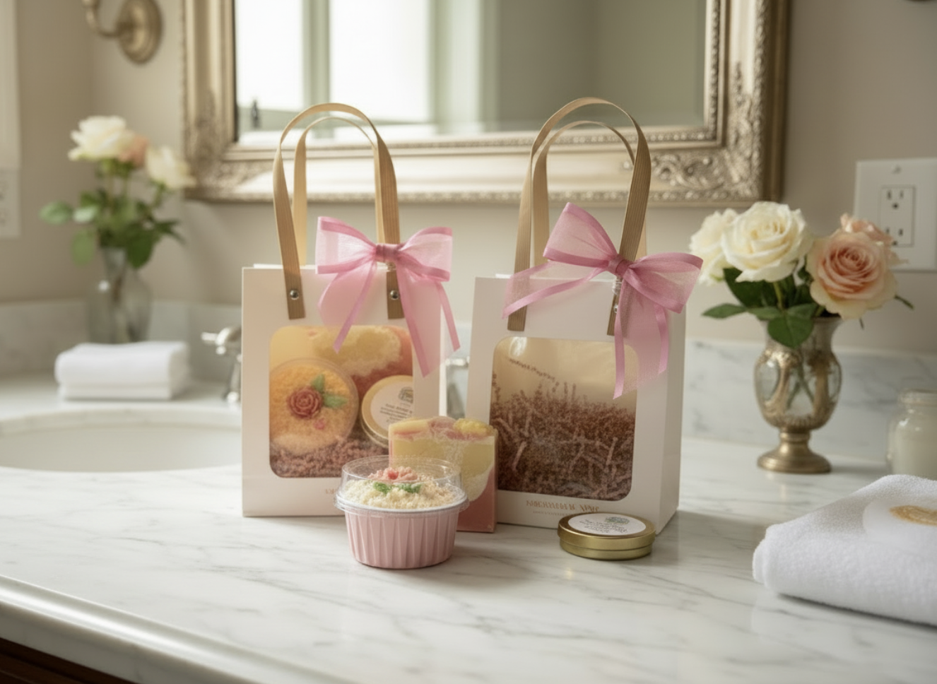 Fleurs et Fraise Luxury Bath Gift Set